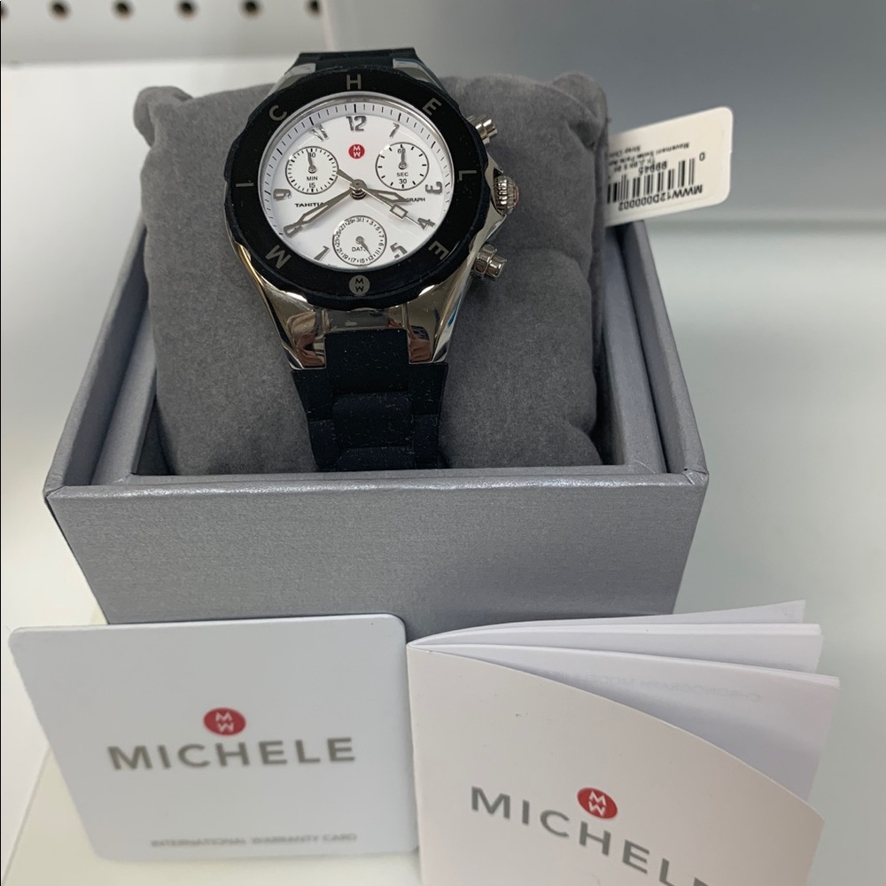 MICHELE BLACK JELLYBEAN WATCH BNWT